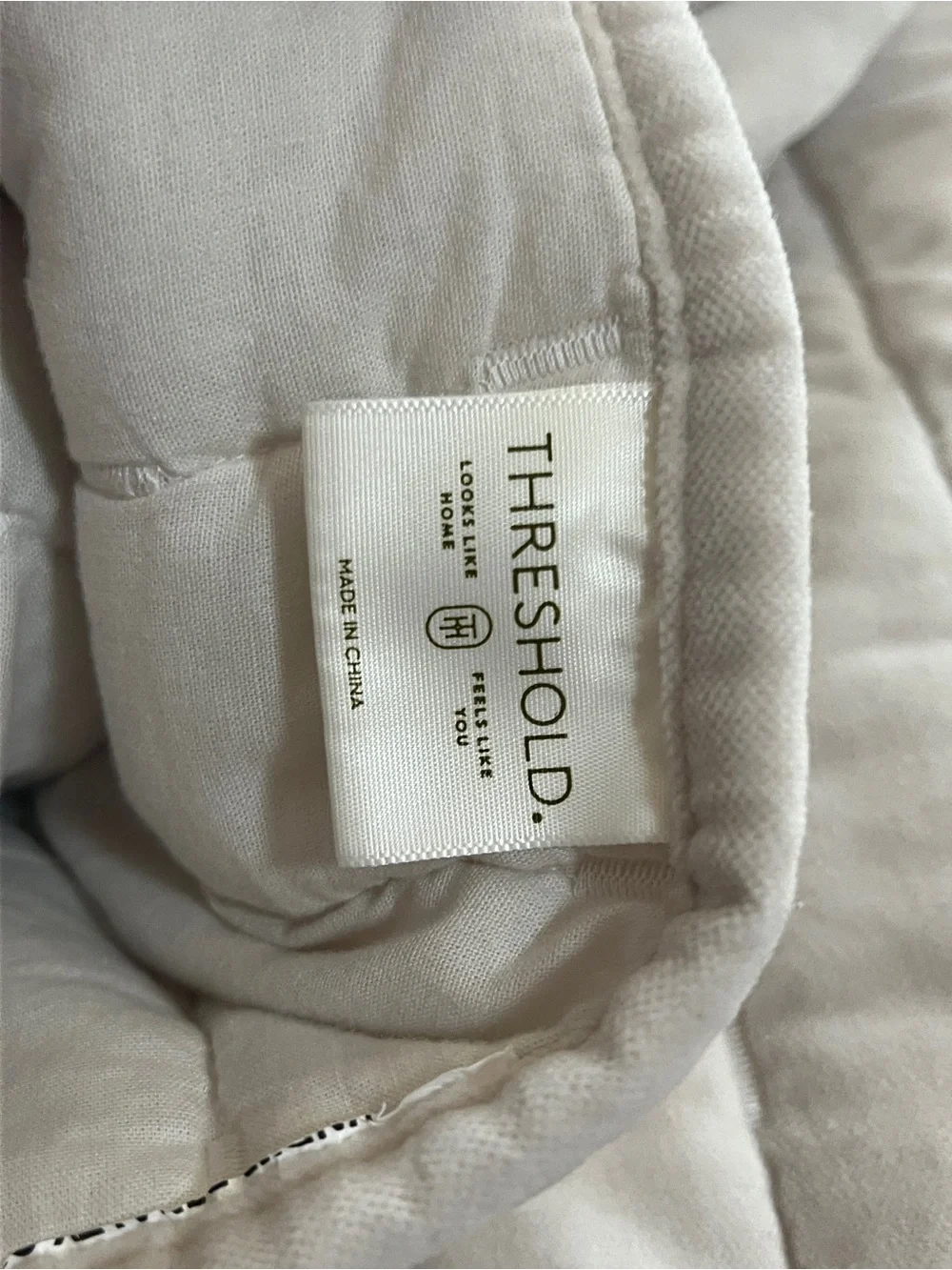 Bundle Threshold Velvet Cotton Cream Full/Queen Bedspread quilt shams standard